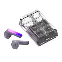 Kabelloses Bluetooth-Headset, transparent, glänzend, multifunktional, In-Ear-Stereo-Sound, hochwertige Kopfhörer, Schwarz