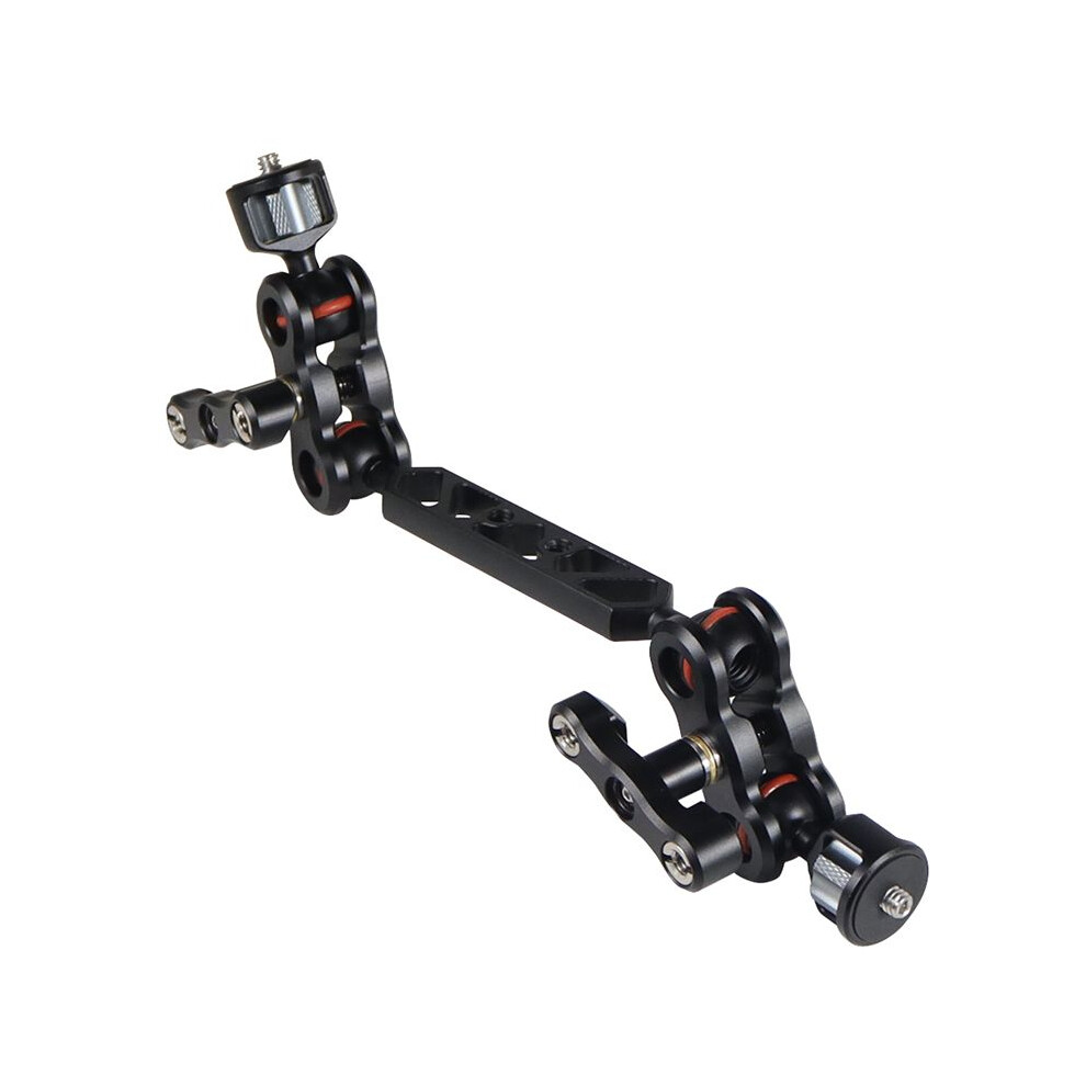 5Inch Aluminum Camera Articulating Arm Dual Ballhead Extension Bar With 1/4Inch Screws For Dslr Support 4854171184481