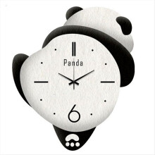 Niedliche Panda-Uhr für Zuhause, Schlafzimmer, Kinderzimmer, Wohnzimmer, Wand, geräuschlos, ohne Knopfdruck
