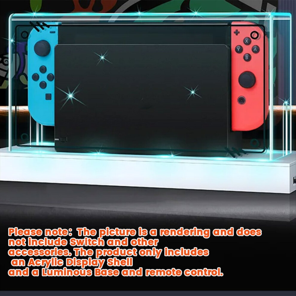 Clear Dust Cover With Rgb Base For Switch/Oled Protection Protective Sleeve Acrylic Display Shell E 4854171133625