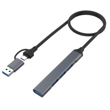 4 USB 2.0/USB 3.0 HUB Docking Adapter 5Gbps High Speed Transmission Multi-Port Splitter Expander for PC Computer