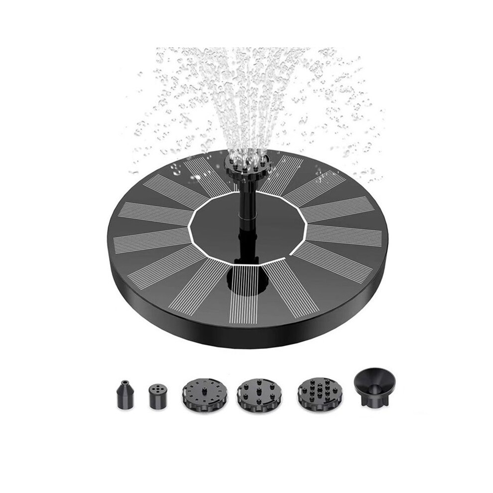 16Cm 190L/H Mini Solar Water Fountain Pool Pond Waterfall Garden Decoration Bird Bath Powered Floating 4854171172747