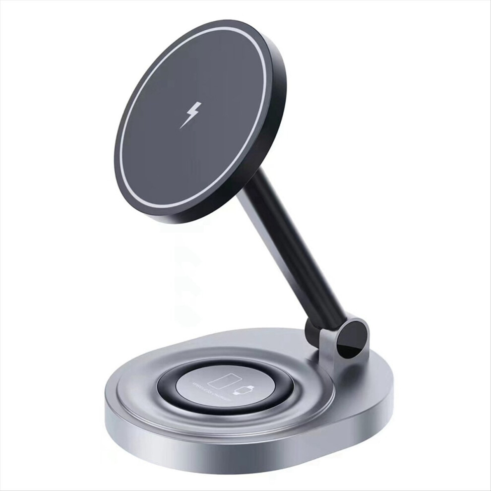 15W 2 In 1 Magnetic Wireless Charger Stand Foldable Fast Charging Station Dock For /Watch/ 4854171199010