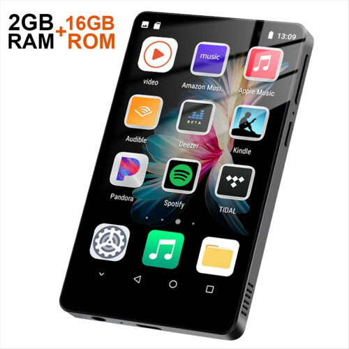 Bluetooth 5.0 MP4 MP5 Player 2+16G 4.0In Full Touch Screen Android 8.1 Smart System with Streaming Music 1