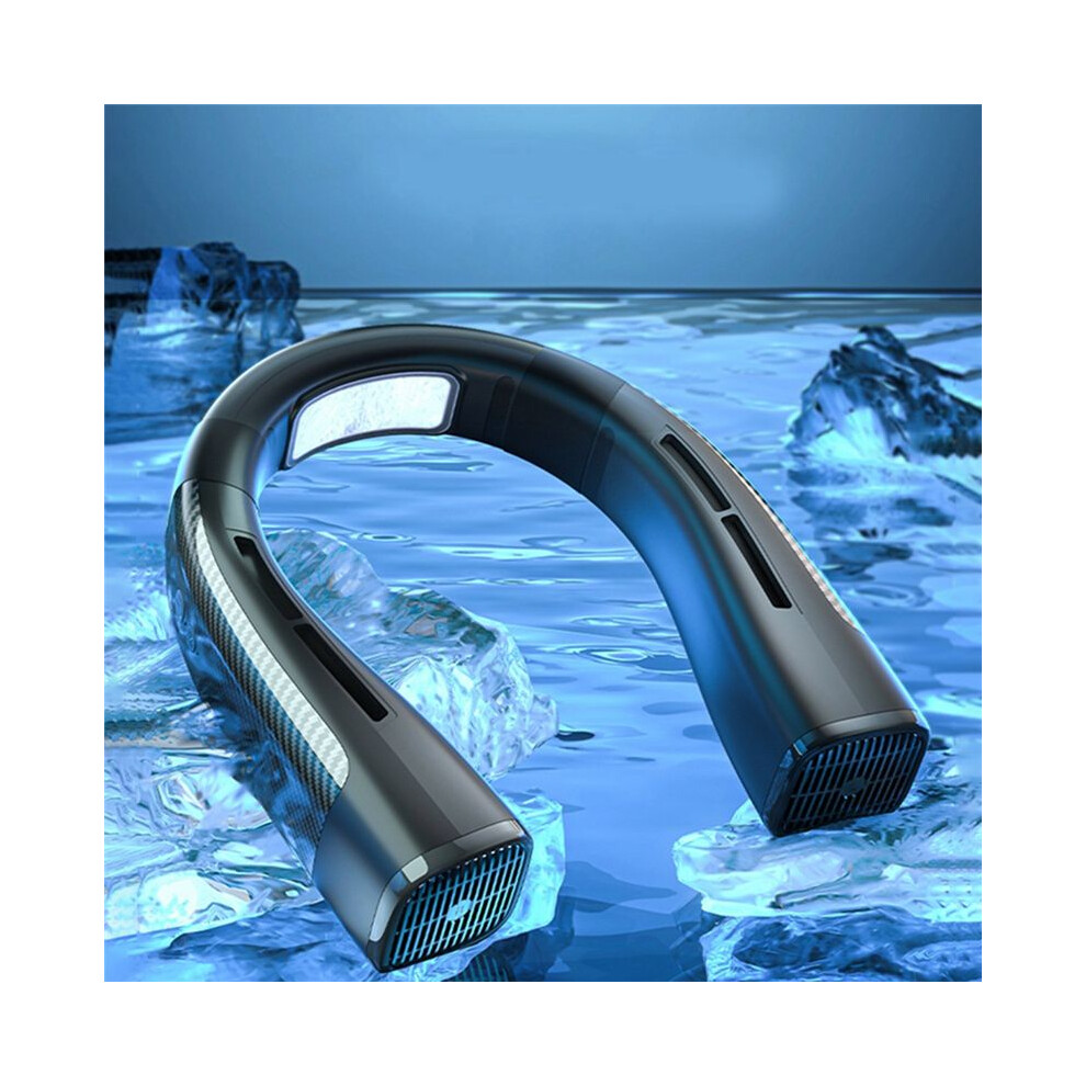 4000Mah Hanging Neck Fan Air Conditioner Usb Rechargeable Cooler 5 Speed Electric For Sports Summer, Grey 4854171183590