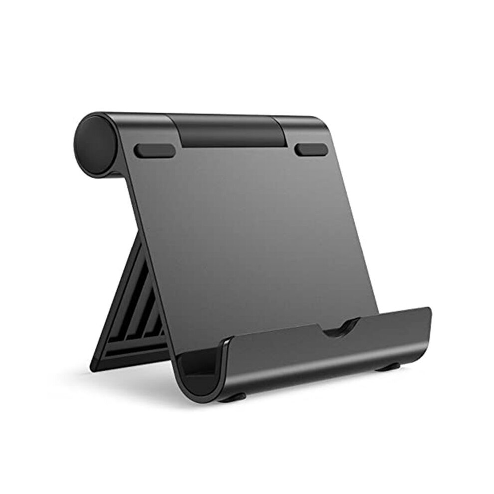 Portable Desk Mobile Phone Holder Stand For All And Pad Adjustable Desktop Tablet Table Cell Stand- Black 4854171174567