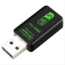 Treiberloser USB-WLAN-Netzwerkkarten-Router, WLAN-Signalempfänger für Computer, 5G Dualband Gigabit 1300M für PC
