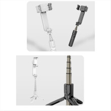 72cm Anti-Shake Mobile Phone Gimbal Stabilizer Bluetooth Selfie Stick Aluminum Alloy Handheld White
