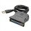 USB to 25 Pinhole Parallel Cable DB25 Interface IEEE 1284 Printer USB2.0 Hole Adapter 1