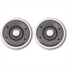 1 Pair Waterproof 4Ohm 15W Full Marine Boats Ceiling Wall Speaker Lawn J60A(White)