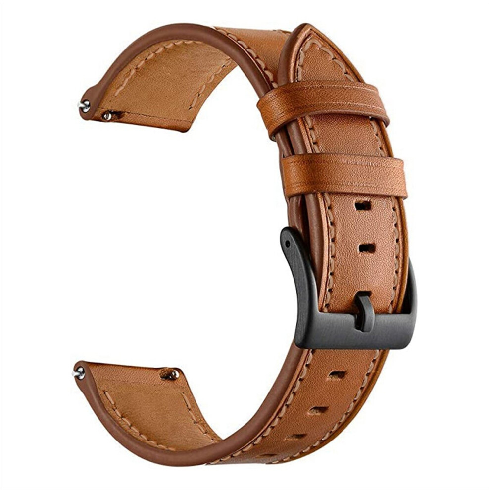 Pu Leather Watchband Strap For Watch Bracelet Band 22Mm Wristband Universal Model Brown 4854171108586