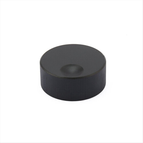 Matte Universal Convenient 32x13mm 6mm Hole Black Solid Aluminum Volume Potentiometer Control Knob 2