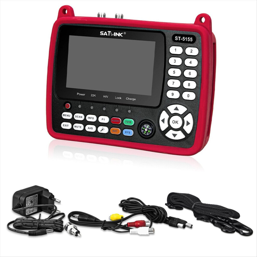 5155 Dvb-S2+Dvb-C+Dvb-T2 Combo Mpeg4 265 Satellite Signal Finder 4.3 Inch Screen Eu Plug 4854171136817