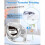 P12pro Label Maker Machine Bluetooth Printer Support Multiple Material Labels,with 4 Pack White Tape 5