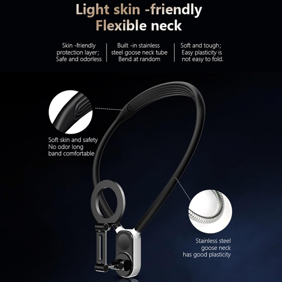 Magnetic Neck Mount For Phones, Cell Phone Holder Pov/Vlog Selfie Hand Free Chest Stand 4854171124906
