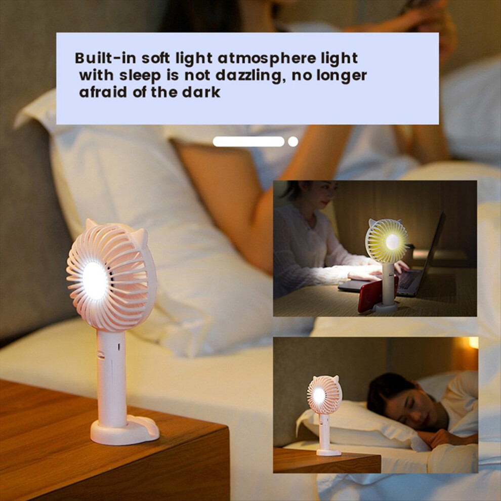 V10 Pro 1200Mah Handheld Standable With Digital Display Multi-Function Convenient Portable Fan, Pink 4854171124173