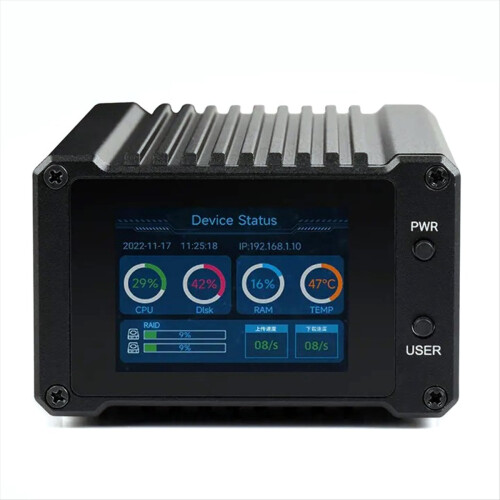 Module for CM4 Compute NAS Host Storage Server Interface 2 Inch LCD Screen Parts with UK Plug 1