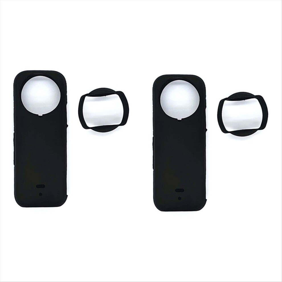 Sports Camera With Lens Silicone Case For X4 Panorama Body Dustproof Dropproof All Round Case, Black 4854171132130
