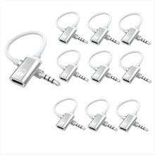 10PCS 3.5mm Male to Type C Female Audio Cable Cord, Analog Jack Headphone Adapter for MP3 Player, Laptop