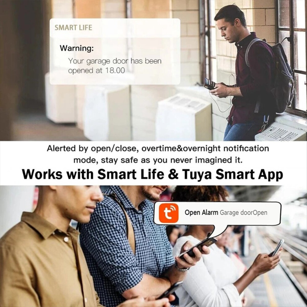 Tuya Wifi Garage Door Opener Controller Mobilephone Remotely App Control For Home Voice 4854171138194