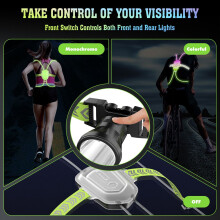 LED-Weste für Outdoor-Sportarten bei Nacht, 360 reflektierend, hohe Sichtbarkeit, blinkend, Sicherheitslicht, Glasfaseroptik, Laufen, Reiten, farbig