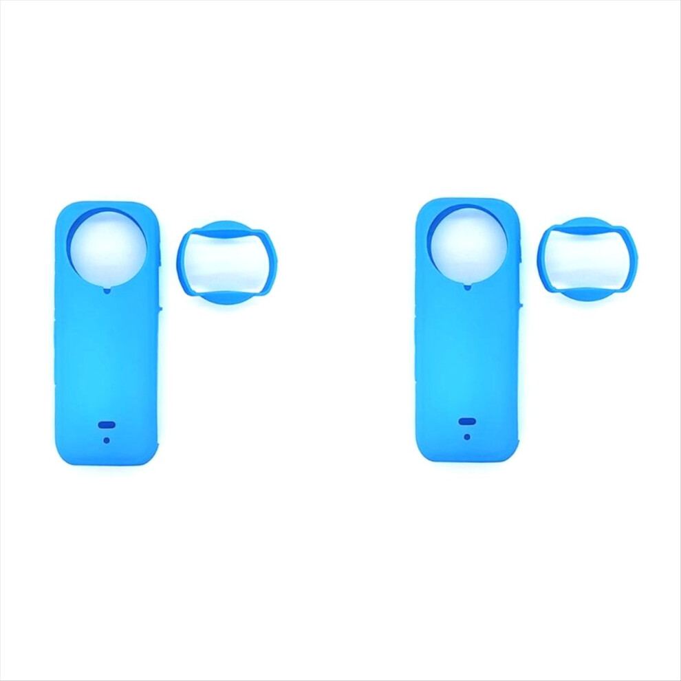 Sports Camera With Lens Silicone Case For X4 Panorama Body Dustproof Dropproof All Round Case, Blue 4854171132123
