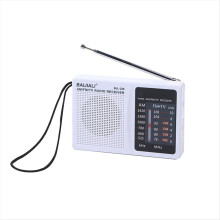 Mini-Radioempfänger im Retro-Stil, vielseitig, FM/AM-Vollwellenempfang, tragbar, ideal für Outdoor-Camping, Weiß