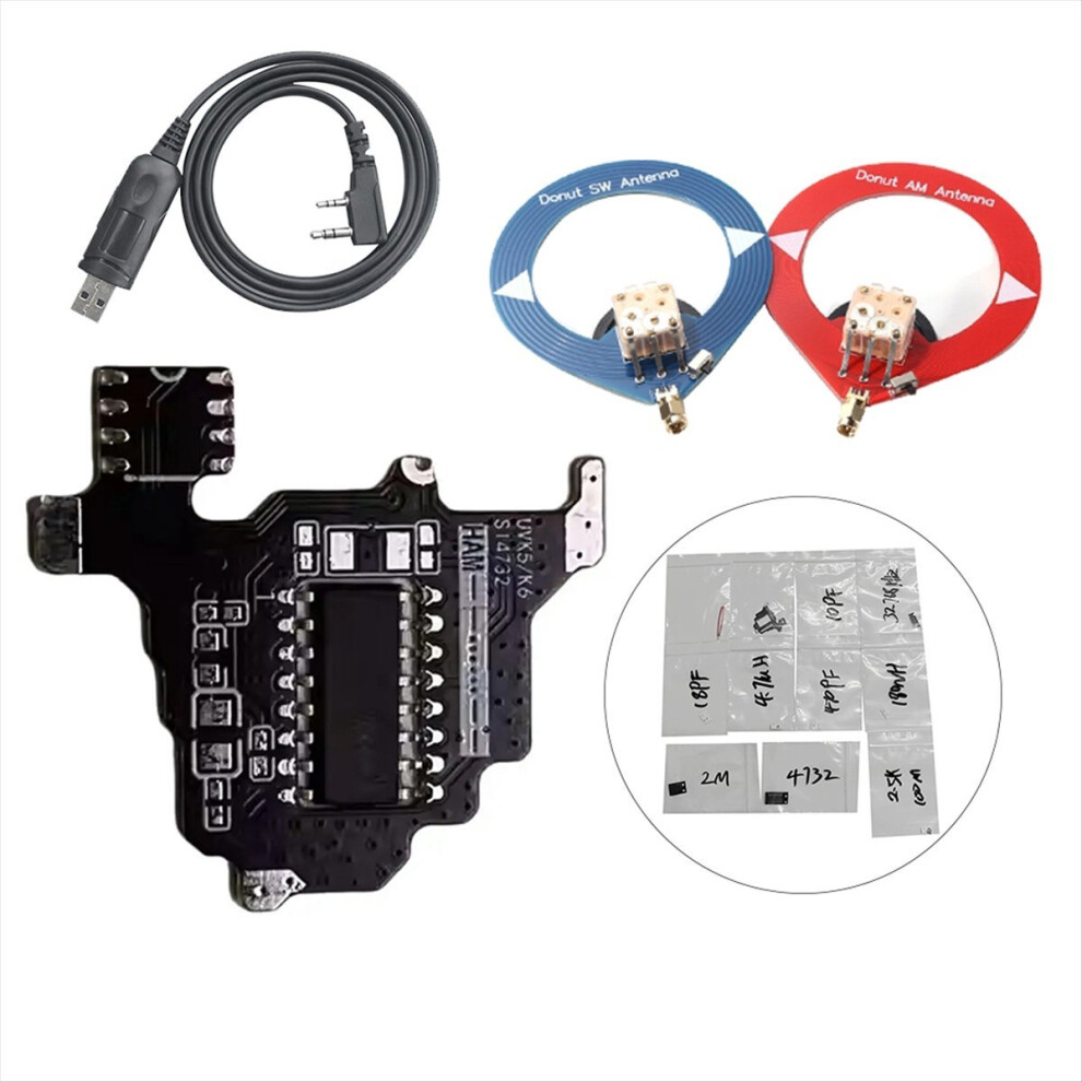 Si4732 Shortwave Radio Module+Programming Cable With 2Xantenna For Uvk5/Uvk6 2M Capacity Expansion 4854171129628