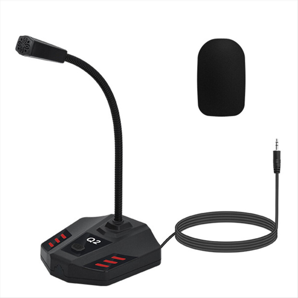 Q2 Desktop Gooseneck Condenser Microphone Xlr Conference For Meetings/Voice/Games, 3.5Mm 4854171113795