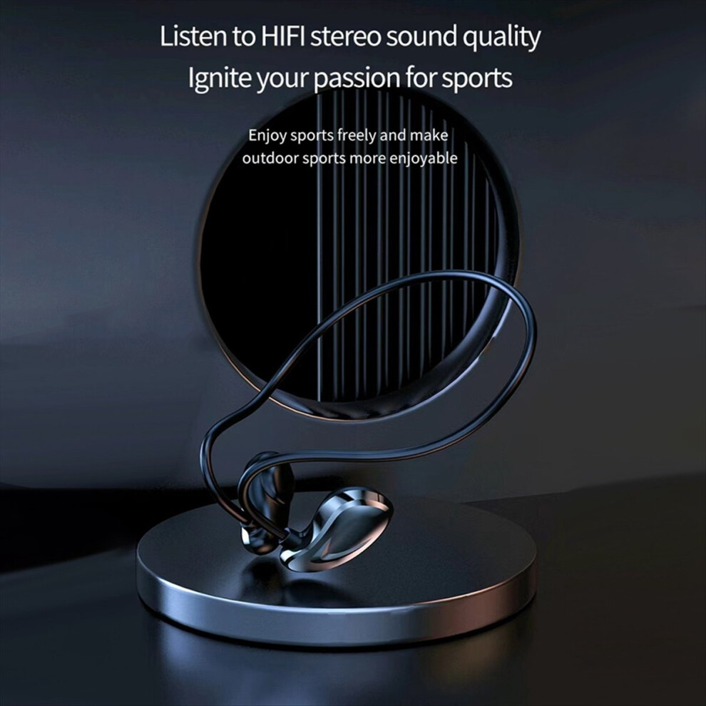 Photos - Headphones Wireless Bluetooth 5.3 Headphone with Mic Air Conduction Sports Hanging Ear Outdoor Noise Canceling Headset-Gray