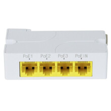 4 Stück 3-Port PoE-Extender IEEE802.3Af 10/100/1000 Mbit/s 1 zu Netzwerk-Switch-Repeater für PoE NVR IP-Kamera AP