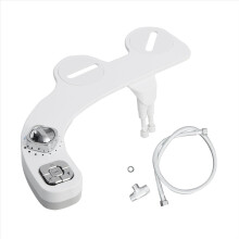 Bidet-Aufsatz-Sprühgerät für Toilette, nicht elektrisch, selbstreinigend, zwei einziehbare Düsen, einstellbarer Wasserdruck B