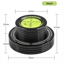 50-Hz-LP-Schallplattenspieler-Stabilisator mit Wasserwaage, Gewichtsklemme aus Aluminiumlegierung, schwarz