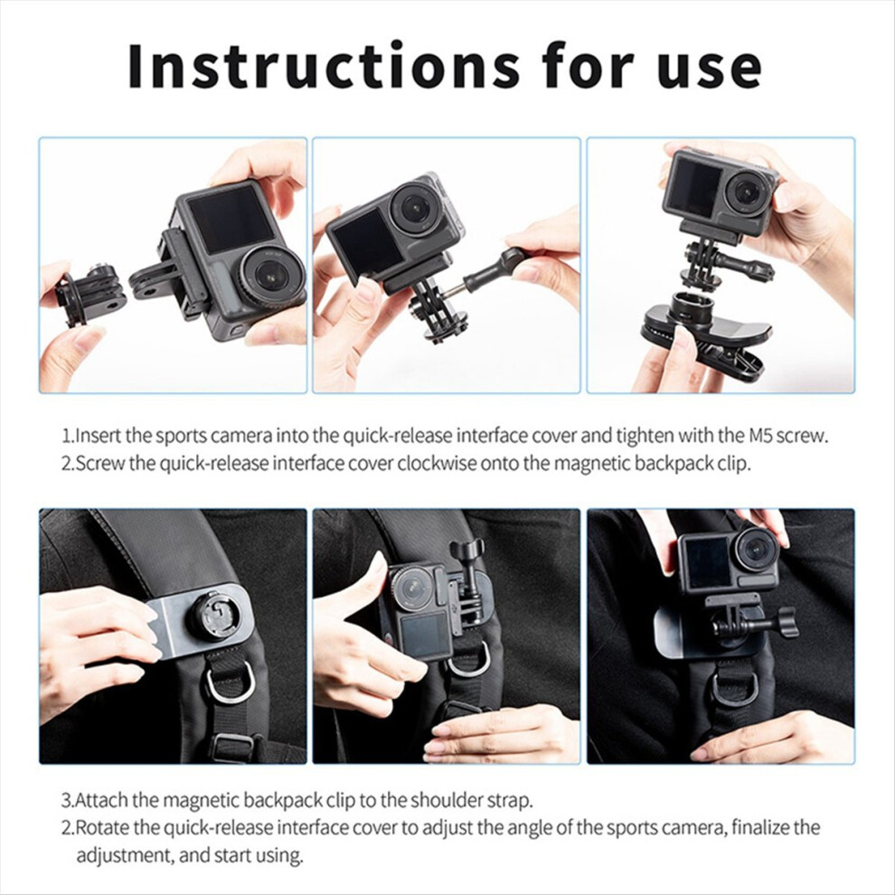 Camera Clip For 360X4 Sports Pocket3 Pocket Panorama Magnetic Backpack 4851702370184