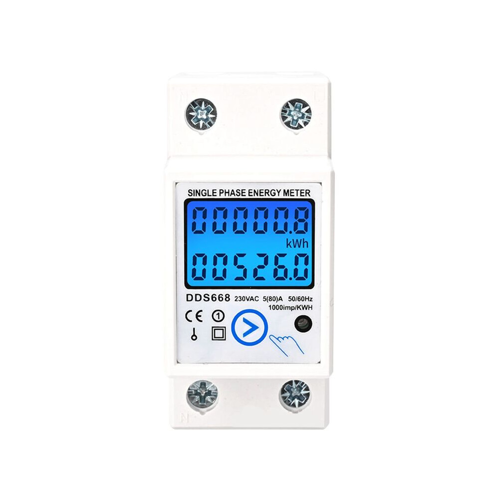 Din Rail Digital Single Phase Reset Zero Energy Meter Kwh Ac220v Electric Lcd 4854171171528