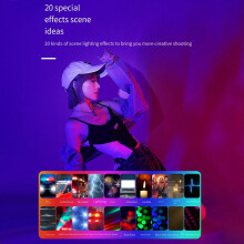 2500-9000K Fill Light Stick RGB Color 3000mAh Handheld Portable Outdoor Direct Photo Led Light,A
