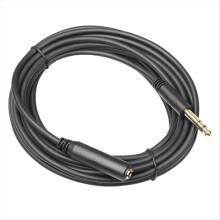 6,35-mm-TRS-Stereo-Verlängerungskabel (Stecker auf Buchse), vergoldet, 300 cm