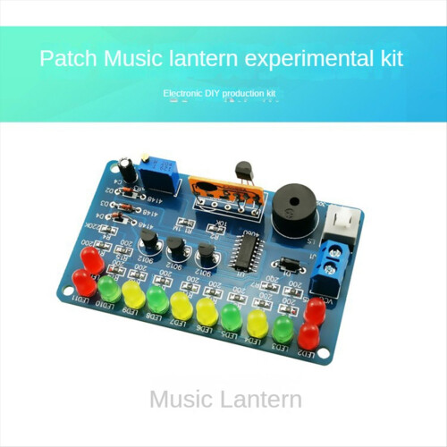 CD4060 SMD Music Lantern Circuit Kit Light Board Electronic DIY Skill Training In-Line Welding 2