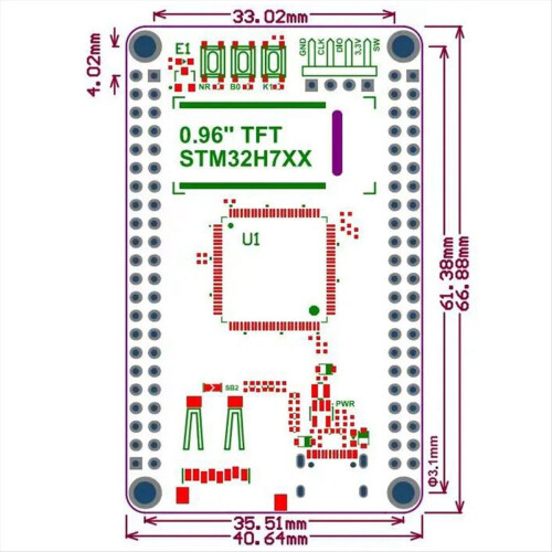 WeAct STM32H7 STM32H750VBT6 STM32H750 STM32 Demo Board Core Development Board(B) 2