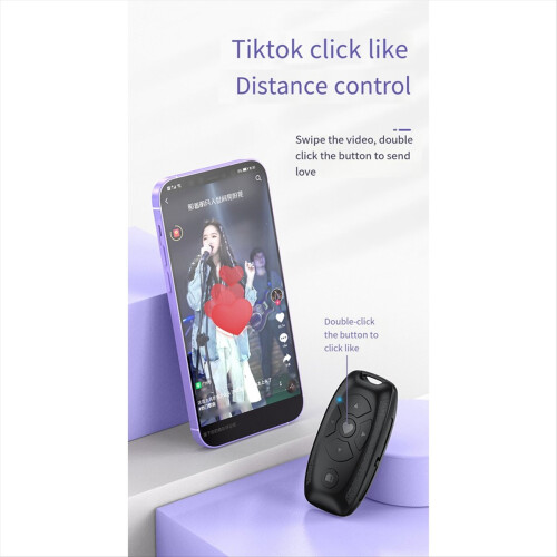 Multi-Function Rechargeable Bluetooth Remote Control for Phones, E-Book Page Turner and Selfie Camera Shutter Release 1