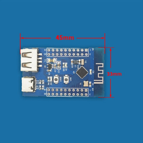 Bluetooth 5.3 RF2.4G Microcontroller Multifunction Portable Low Power Dual USB RISC-V Module 1