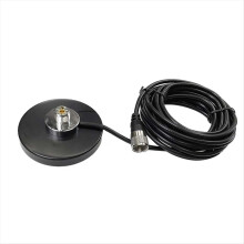 Multifunktionales Auto-Walkie-Talkie mit Saugnapf, 9 cm, mit 5 m RG58-3-Antenne und M-Kopf-Basis.