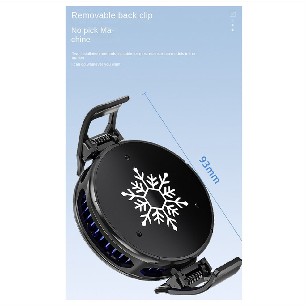2-In-1 Mobile Phone Cooler Magnetic/Back-Clip Semiconductor Cooling Fan Radiator Rgb Lighting Effects For Tablet,A Exogio