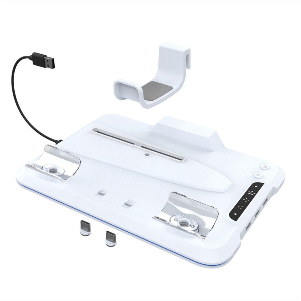 Console Cooling Dock For Slim Fan With Rgb Lights Gamepad Holder Headset Hanger 4854171131225