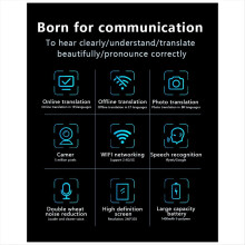 T17 AI Real-Time Voice Translator Takes Pictures and Supports 138 Multi-Language Touch Screen Learning Conversion