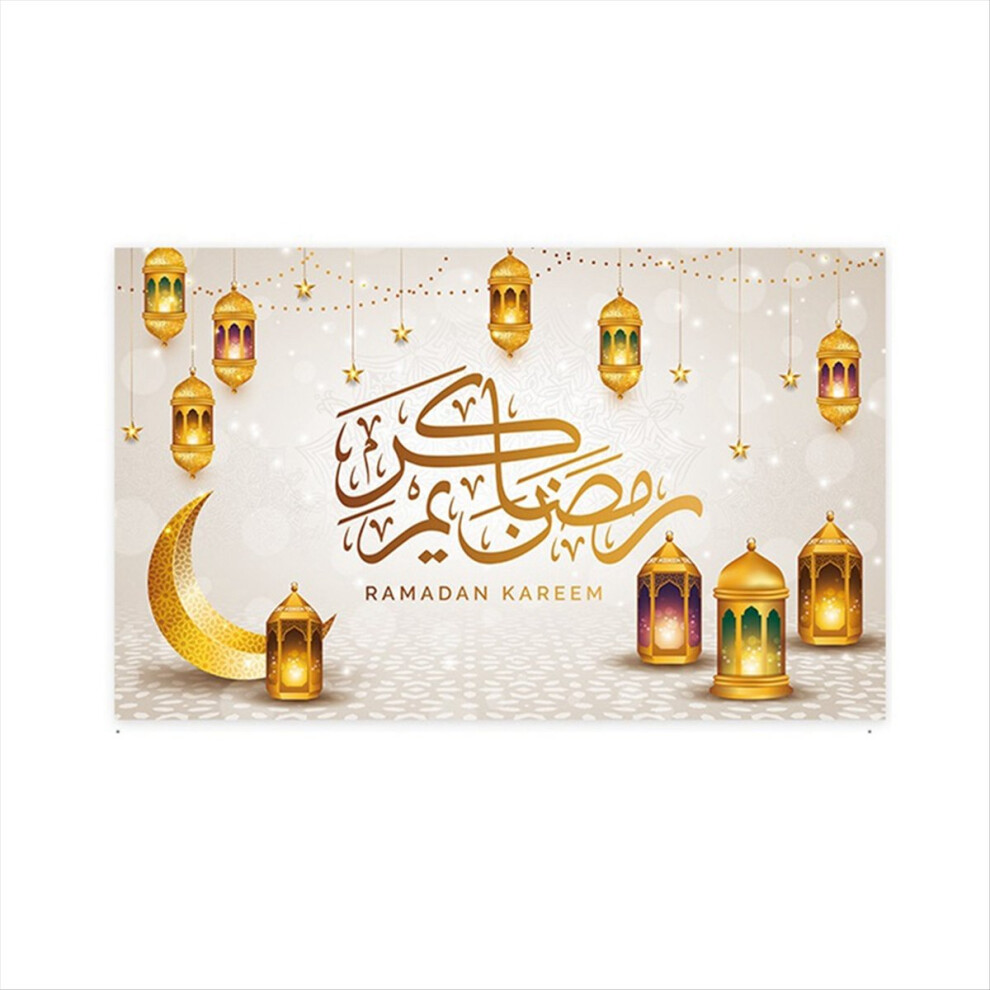 180X110cm Ramadan Festival Decor Hanging Flag Moon Row Of Lights Holiday Party Photography Background Cloth,E 4851702376100