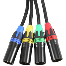 XLR 4-Kanal 3-Pin Multi-Netzwerk-Bühnen- und Studioanschluss, Stecker/Buchse Audiokabel RJ45 (NE8F-S4M)