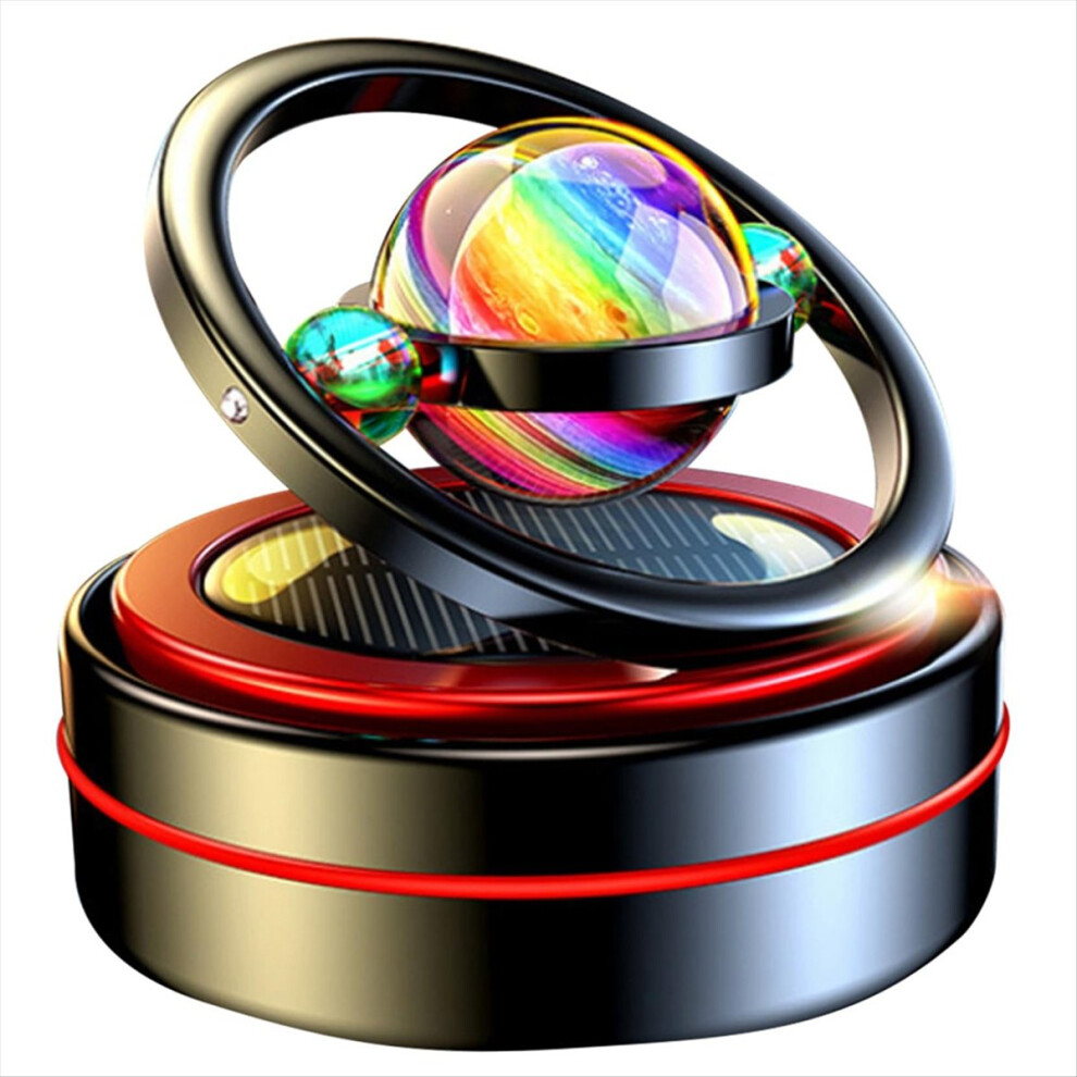 Solar Rotating Aromatherapy Car Diffuser Dashboard Ornaments Air Freshener Auto Black 4854171142337