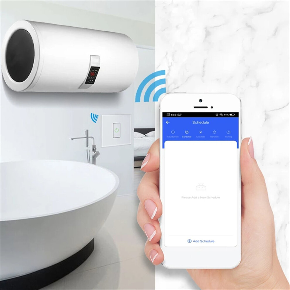 Photos - Fireplace Accessory Smart Life Boiler Switch WiFi 20A High Power Circuit Breaker for Lighting Water Heater A/C Works Home A