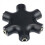 1 to 5 Audio Splitter 3.5mm Router Separator Device Adapter with Wire Black 5